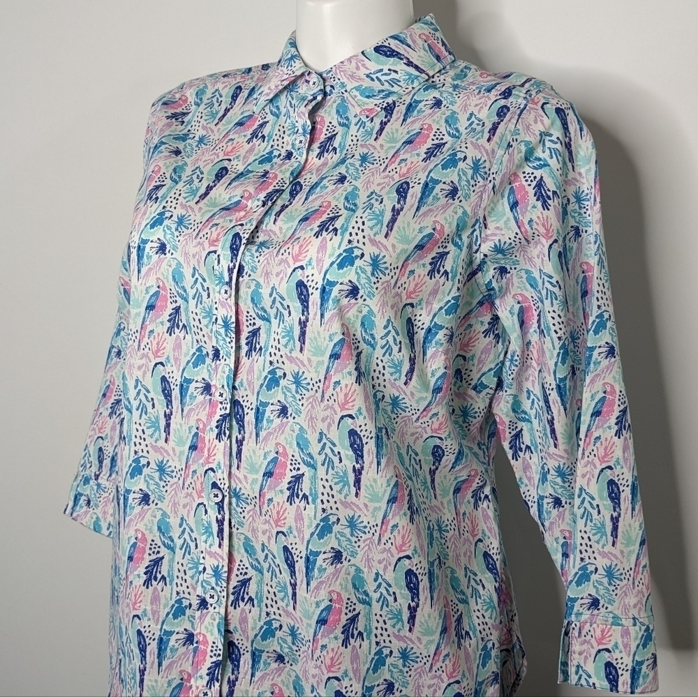 Foxcroft Multicolor Button Down Shirt - image 2